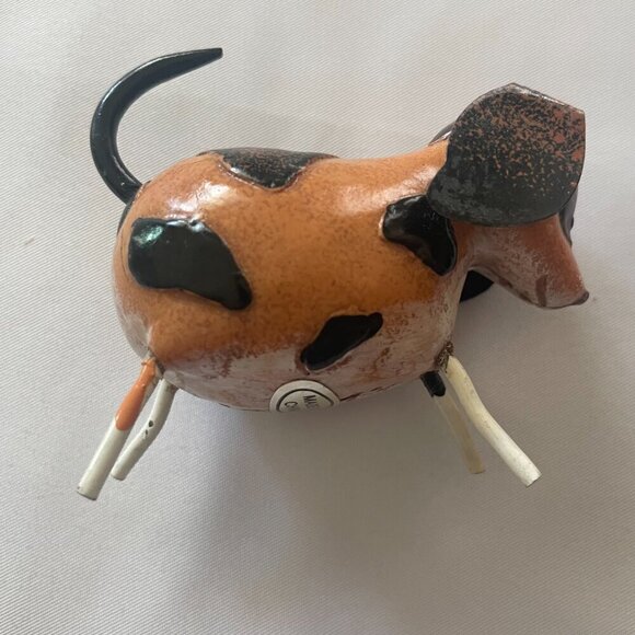 Super Cute! Puppy Dog Metal Mini Figure Brown Collectible 2.5" x 2" - Picture 2 of 6